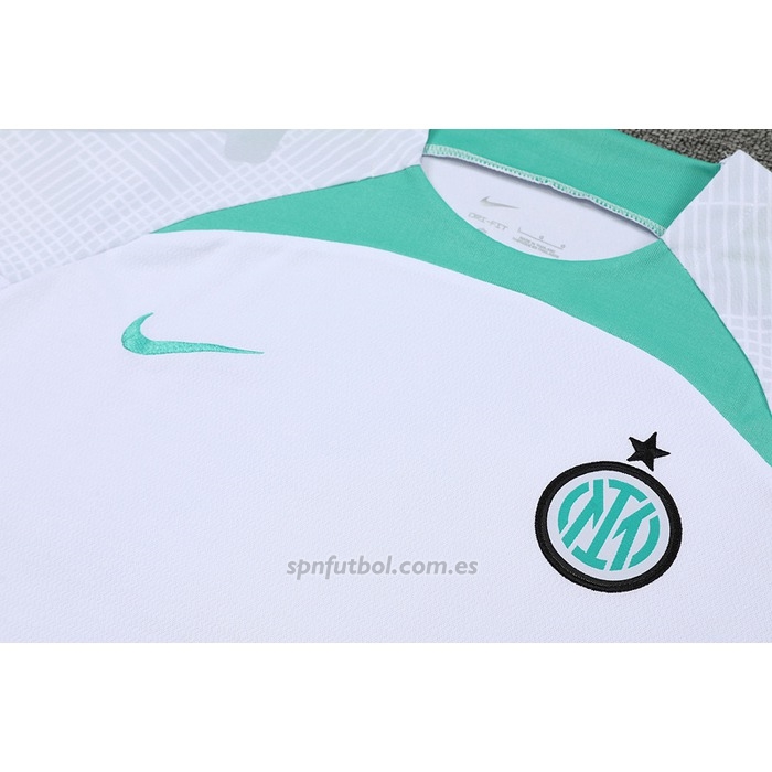 Chandal del Inter Milan Manga Corta 2022-2023 Blanco - Pantalon Corto